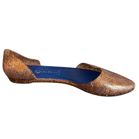 JEFFREY CAMPBELL Iridescent Orange Love D’Orsay Point Toe Jelly Flats Size 8.5 - Picture 5 of 11
